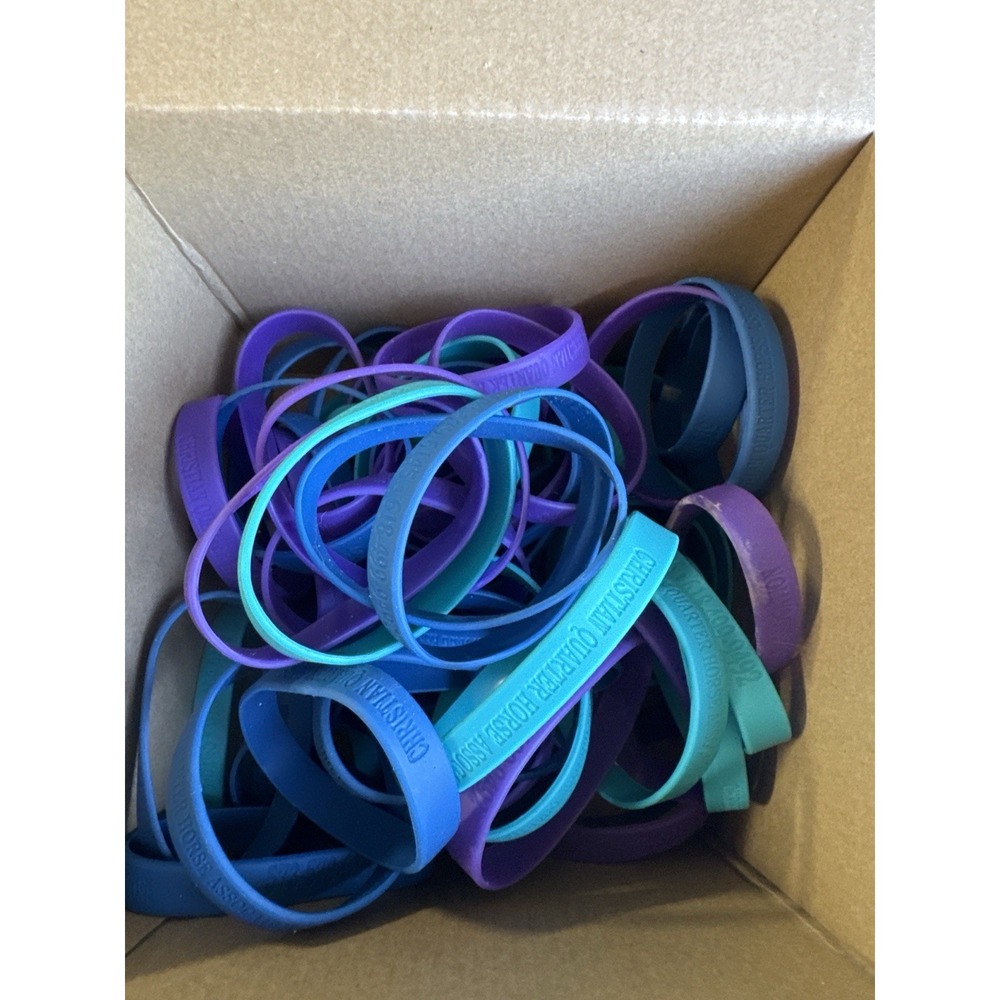 Christian Quarter Horse Assoc Silicone Wristband Lot Bracelets Promo